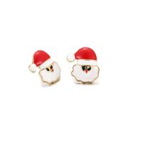 Fashion Santa Claus Christmas Socks Bell Epoxy Alloy Earrings sku image 30