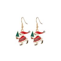 Fashion Santa Claus Christmas Socks Bell Epoxy Alloy Earrings sku image 73