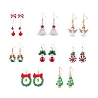 Fashion Santa Claus Christmas Socks Bell Epoxy Alloy Earrings main image 2