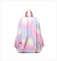 Fashion Gradient Color Square Zipper Functional Backpack main image 4