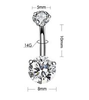 Moda Geométrico Flor Acero Inoxidable Embutido Turquesa Diamantes De Imitación Piercing En El Ombligo 1 Juego main image 2