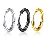 1 Piece Simple Style Geometric Plating Stainless Steel Earrings sku image 12