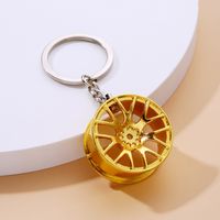 Cool Style Solid Color Alloy Shiny Metallic Plating Bag Pendant Keychain main image 4