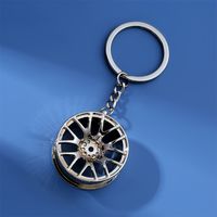 Cool Style Solid Color Alloy Shiny Metallic Plating Bag Pendant Keychain main image 5