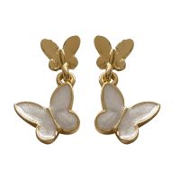 Fashion Butterfly Alloy Enamel Drop Earrings main image 5