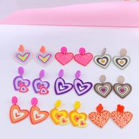 Cartoon Style Heart Shape Arylic Drop Earrings main image 1