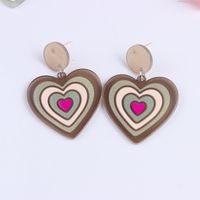 Cartoon Style Heart Shape Arylic Drop Earrings sku image 2