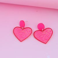 Cartoon Style Heart Shape Arylic Drop Earrings sku image 6