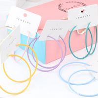 Exaggerated Round Alloy Spray Paint Hoop Earrings main image 1