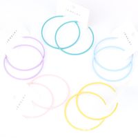Exaggerated Round Alloy Spray Paint Hoop Earrings main image 3