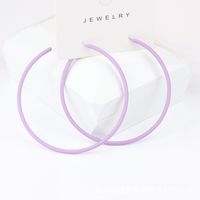 Exaggerated Round Alloy Spray Paint Hoop Earrings sku image 2