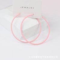 Exaggerated Round Alloy Spray Paint Hoop Earrings sku image 5