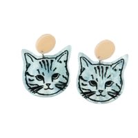 Cute Cat Arylic Drop Earrings main image 3