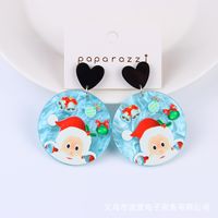 Fashion Christmas Tree Santa Claus Letter Arylic Stoving Varnish Women's Drop Earrings 1 Pair sku image 9