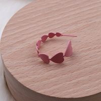 Simple Style Heart Shape Metal Spray Paint Earrings sku image 1