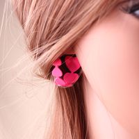 Simple Style Heart Shape Metal Spray Paint Earrings sku image 3