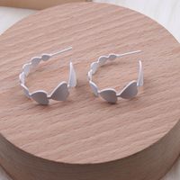 Simple Style Heart Shape Metal Spray Paint Earrings sku image 6