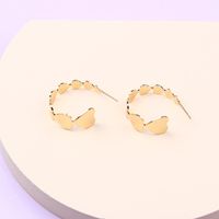 Simple Style Heart Shape Metal Spray Paint Earrings sku image 10