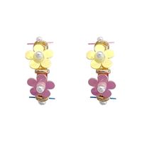 Mignon Fleur Alliage Placage Boucles D'oreilles main image 3