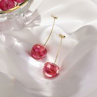 Simple Style Cherry Metal Plating Drop Earrings 1 Pair main image 4