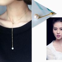 Simple Style Geometric Alloy Plating Pearl Necklace main image 2