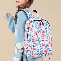 Fashion Ditsy Floral Square Zipper Functional Backpack main image 6