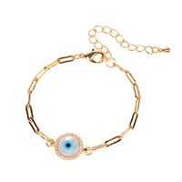 New Accessories Niche Design Diamond Shell Palm Eyes Bracelet Personalized Hip-hop Bracelet Wholesale Nihaojewelry sku image 1