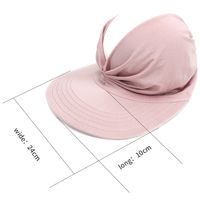 Unisex Fashion Solid Color Flat Eaves Sun Hat main image 5