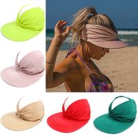 Unisex Fashion Solid Color Flat Eaves Sun Hat main image 1