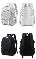Streetwear Plaid Square Zipper Fashion Backpack main image 2