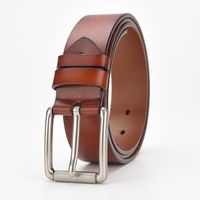 New Men's Leather Pin Buckle Fashion Business Alloy Buckle Pants Belt sku image 6