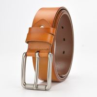 New Men's Leather Pin Buckle Fashion Business Alloy Buckle Pants Belt sku image 4