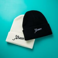 Unisex Fashion Letter Embroidery Crimping Eaveless Wool Cap main image 6