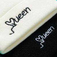 Unisex Fashion Letter Embroidery Crimping Eaveless Wool Cap main image 4