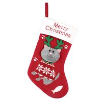 Christmas Dog Cat Brushed Cloth Nonwoven Party Christmas Socks main image 2