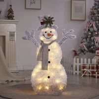 Christmas Cute Snowman Iron Party Ornaments sku image 2