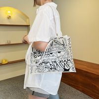 Large Capacity Bag For Women 2022 Summer New Fashion Shoulder Bag Western Style Leisure Transparent Jelly Tote Bag main image 5