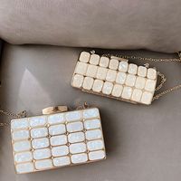 Arylic Marble Square Clutch Evening Bag main image 1
