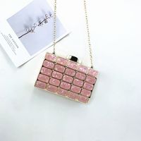 Arylic Marble Square Clutch Evening Bag sku image 3