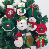 Christmas Christmas Tree Santa Claus Brushed Cloth Nonwoven Party Hanging Ornaments 1 Set sku image 18
