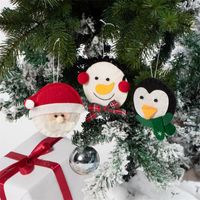 Christmas Christmas Tree Santa Claus Brushed Cloth Nonwoven Party Hanging Ornaments 1 Set sku image 5