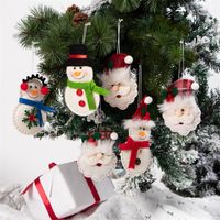 Christmas Christmas Tree Santa Claus Brushed Cloth Nonwoven Party Hanging Ornaments 1 Set sku image 16