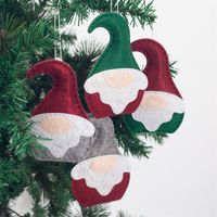 Christmas Christmas Tree Santa Claus Brushed Cloth Nonwoven Party Hanging Ornaments 1 Set sku image 10