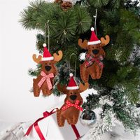Christmas Christmas Tree Santa Claus Brushed Cloth Nonwoven Party Hanging Ornaments 1 Set sku image 8