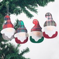 Christmas Christmas Tree Santa Claus Brushed Cloth Nonwoven Party Hanging Ornaments 1 Set sku image 9