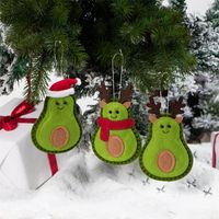 Christmas Christmas Tree Santa Claus Brushed Cloth Nonwoven Party Hanging Ornaments 1 Set sku image 7
