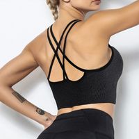 Sports Solid Color Tank Tops Nylon Spandex Backless Vest Tops main image 2