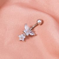 1 Piece Belly Rings Fashion Star Butterfly 304 Stainless Steel Copper Inlay Zircon main image 4