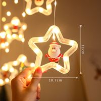 Christmas Cute Santa Claus Star Plastic Party String Lights main image 4