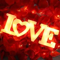 عيد الحب رومانسي شكل القلب بلاستيك تاريخ اضاءات main image 5